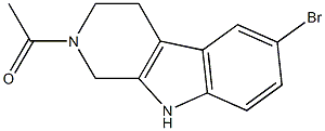 2-acetyl-6-bromo-2,3,4,9-tetrahydro-1H-beta-carboline 结构式