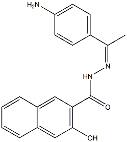 N'-[1-(4-aminophenyl)ethylidene]-3-hydroxy-2-naphthohydrazide Struktur