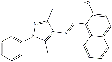 1-{[(3,5-dimethyl-1-phenyl-1H-pyrazol-4-yl)imino]methyl}-2-naphthol