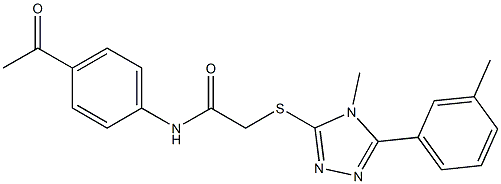 N-(4-acetylphenyl)-2-{[4-methyl-5-(3-methylphenyl)-4H-1,2,4-triazol-3-yl]sulfanyl}acetamide Structure
