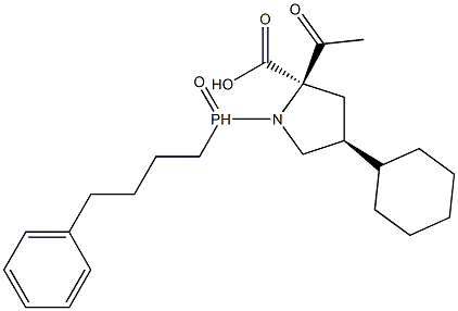 (4S)-4-Cyclohexyl-1-[(4-phenylbutyl)phosphinyl]acetyl-L-proline