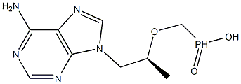 [[(1S)-2-(6-Amino-9H-purin-9-yl)-1-methylethoxy]methyl]phosphinic acid Structure