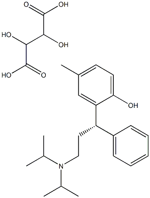  2-[(1S)-3-[ Bis (1-methyl ethyl) amino]-1-phenyl propyl]-4-methyl phenol tartaric acid salt.