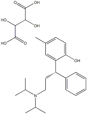 2-[(1S)-3-[ Bis (1-methyl ethyl) amino]-1-phenyl propyl]-4-methyl phenol tartaric acid salt.