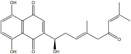 Β,Β-二甲基丙烯酰阿卡宁, , 结构式