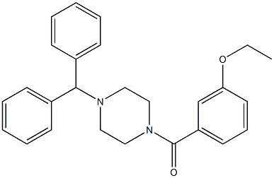 (4-benzhydryl-1-piperazinyl)(3-ethoxyphenyl)methanone Struktur