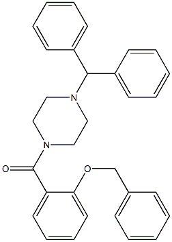 (4-benzhydryl-1-piperazinyl)[2-(benzyloxy)phenyl]methanone Structure
