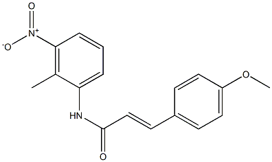 (E)-3-(4-methoxyphenyl)-N-(2-methyl-3-nitrophenyl)-2-propenamide Struktur