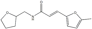 (E)-3-(5-methyl-2-furyl)-N-(tetrahydro-2-furanylmethyl)-2-propenamide Struktur