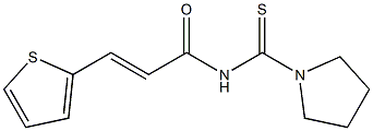 (E)-N-(1-pyrrolidinylcarbothioyl)-3-(2-thienyl)-2-propenamide 结构式