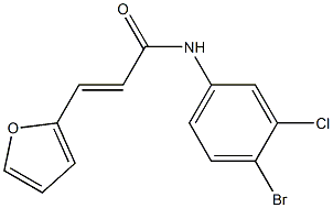 (E)-N-(4-bromo-3-chlorophenyl)-3-(2-furyl)-2-propenamide 结构式