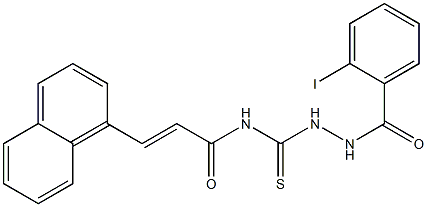 (E)-N-{[2-(2-iodobenzoyl)hydrazino]carbothioyl}-3-(1-naphthyl)-2-propenamide