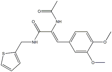 (Z)-2-(acetylamino)-3-(3,4-dimethoxyphenyl)-N-(2-thienylmethyl)-2-propenamide
