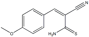 (Z)-2-cyano-3-(4-methoxyphenyl)-2-propenethioamide Structure