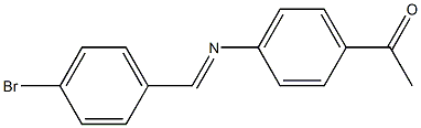 1-(4-{[(E)-(4-bromophenyl)methylidene]amino}phenyl)-1-ethanone Struktur