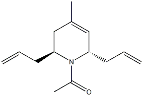 1-[(2S,6S)-2,6-diallyl-4-methyl-3,6-dihydro-1(2H)-pyridinyl]-1-ethanone