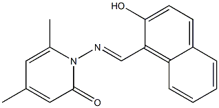 1-{[(E)-(2-hydroxy-1-naphthyl)methylidene]amino}-4,6-dimethyl-2(1H)-pyridinone Structure