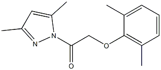 2-(2,6-dimethylphenoxy)-1-(3,5-dimethyl-1H-pyrazol-1-yl)-1-ethanone,,结构式