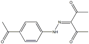 2,3,4-pentanetrione 3-[N-(4-acetylphenyl)hydrazone] Struktur