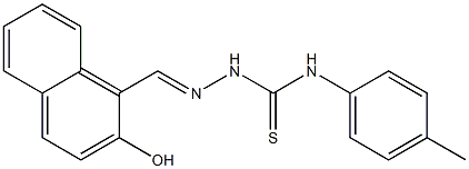 2-[(E)-(2-hydroxy-1-naphthyl)methylidene]-N-(4-methylphenyl)-1-hydrazinecarbothioamide Struktur