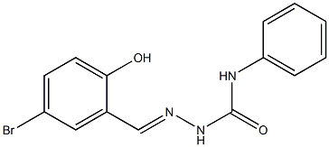 2-[(E)-(5-bromo-2-hydroxyphenyl)methylidene]-N-phenyl-1-hydrazinecarboxamide Structure