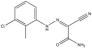2-[(Z)-2-(3-chloro-2-methylphenyl)hydrazono]-2-cyanoacetamide Structure