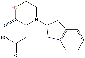  2-[1-(2,3-dihydro-1H-inden-2-yl)-3-oxo-2-piperazinyl]acetic acid