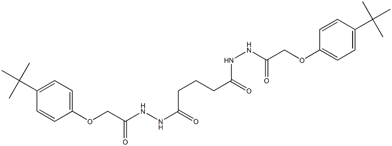 2-[4-(tert-butyl)phenoxy]-N'-[5-(2-{2-[4-(tert-butyl)phenoxy]acetyl}hydrazino)-5-oxopentanoyl]acetohydrazide