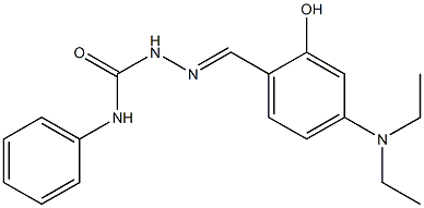 2-{(E)-[4-(diethylamino)-2-hydroxyphenyl]methylidene}-N-phenyl-1-hydrazinecarboxamide Struktur