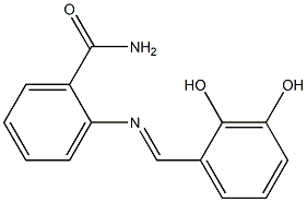 2-{[(E)-(2,3-dihydroxyphenyl)methylidene]amino}benzamide Structure