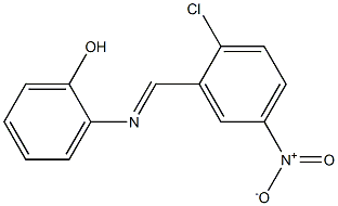 2-{[(E)-(2-chloro-5-nitrophenyl)methylidene]amino}phenol Struktur