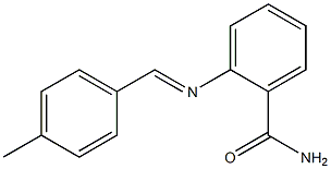 2-{[(E)-(4-methylphenyl)methylidene]amino}benzamide 结构式