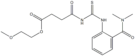 2-methoxyethyl 4-[({2-[(dimethylamino)carbonyl]anilino}carbothioyl)amino]-4-oxobutanoate