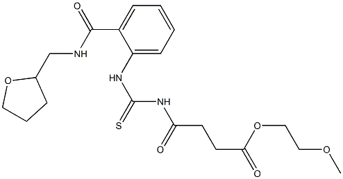 2-methoxyethyl 4-oxo-4-{[(2-{[(tetrahydro-2-furanylmethyl)amino]carbonyl}anilino)carbothioyl]amino}butanoate|