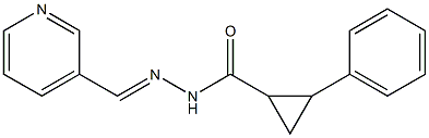 2-phenyl-N'-[(E)-3-pyridinylmethylidene]cyclopropanecarbohydrazide Struktur