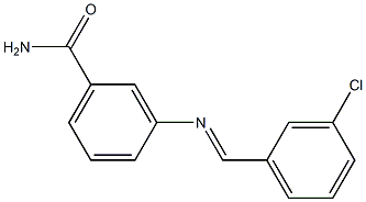 3-{[(E)-(3-chlorophenyl)methylidene]amino}benzamide Struktur