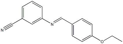 3-{[(E)-(4-ethoxyphenyl)methylidene]amino}benzonitrile Struktur