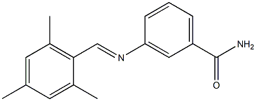 3-{[(E)-mesitylmethylidene]amino}benzamide 结构式