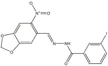 3-iodo-N'-[(E)-(6-nitro-1,3-benzodioxol-5-yl)methylidene]benzohydrazide