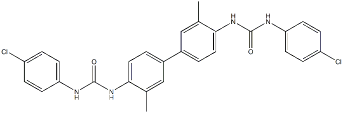 N'-(4'-{[(4-chloroanilino)carbonyl]amino}-3,3'-dimethyl[1,1'-biphenyl]-4-yl)-N-(4-chlorophenyl)urea Struktur