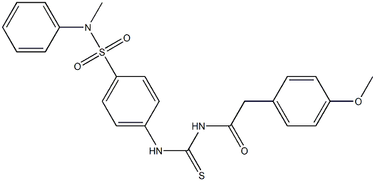 4-[({[2-(4-methoxyphenyl)acetyl]amino}carbothioyl)amino]-N-methyl-N-phenylbenzenesulfonamide