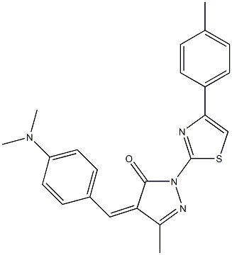 4-{(Z)-[4-(dimethylamino)phenyl]methylidene}-3-methyl-1-[4-(4-methylphenyl)-1,3-thiazol-2-yl]-1H-pyrazol-5-one Structure