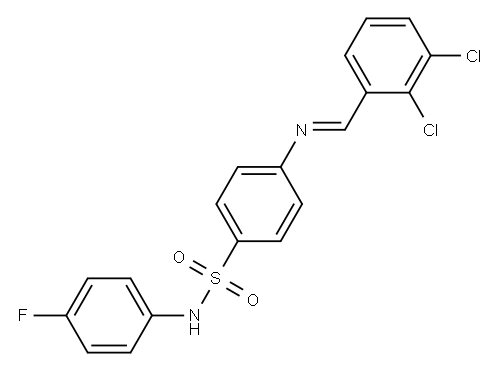 4-{[(E)-(2,3-dichlorophenyl)methylidene]amino}-N-(4-fluorophenyl)benzenesulfonamide Structure