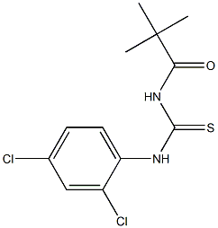N-(2,4-dichlorophenyl)-N'-(2,2-dimethylpropanoyl)thiourea Struktur