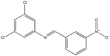 3,5-dichloro-N-[(E)-(3-nitrophenyl)methylidene]aniline Struktur