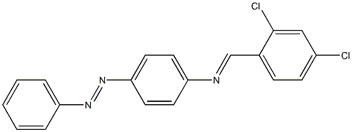 N-[(E)-(2,4-dichlorophenyl)methylidene]-N-{4-[(E)-2-phenyldiazenyl]phenyl}amine,,结构式