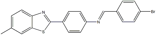  N-[(E)-(4-bromophenyl)methylidene]-N-[4-(6-methyl-1,3-benzothiazol-2-yl)phenyl]amine
