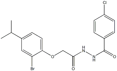 N'-[2-(2-bromo-4-isopropylphenoxy)acetyl]-4-chlorobenzohydrazide|