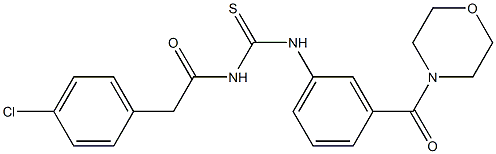 N-[2-(4-chlorophenyl)acetyl]-N'-[3-(4-morpholinylcarbonyl)phenyl]thiourea,,结构式