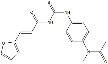  N-{4-[({[(E)-3-(2-furyl)-2-propenoyl]amino}carbothioyl)amino]phenyl}-N-methylacetamide